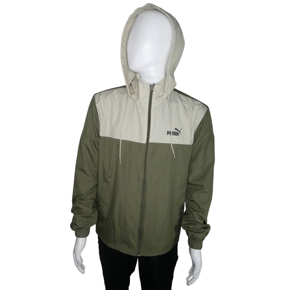 Puma Men's ESS Blocked Woven Jacket‎ Loden Green Size M